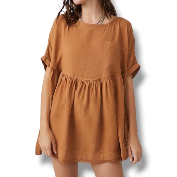 We The Free Tops - Free People Moon City Top in Cider